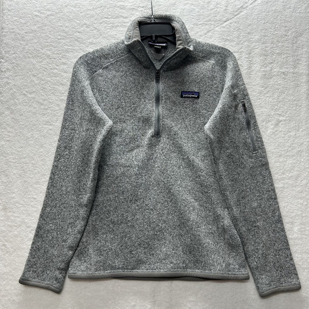 Patagonia Womens Size S Gray 1/4 Zip Better Sweater Sweatshirt (J6)